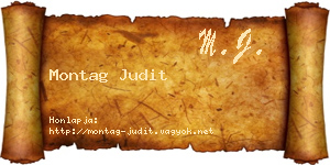 Montag Judit névjegykártya